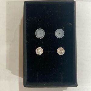 Silverado Sparkling Silver Crystal Earrings NWT